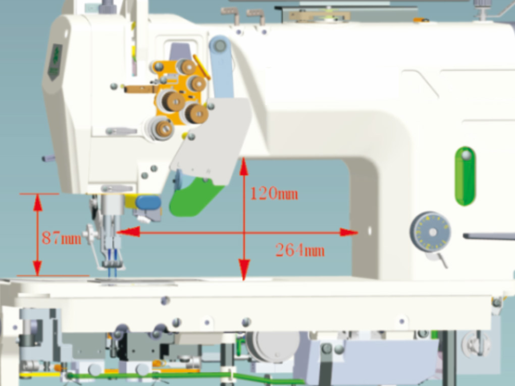 Spacious Operating Area for More Comfortable Sewing