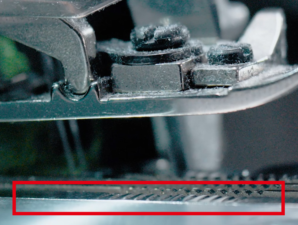 Automatic Feed Dog Lowering, Protects Fabric