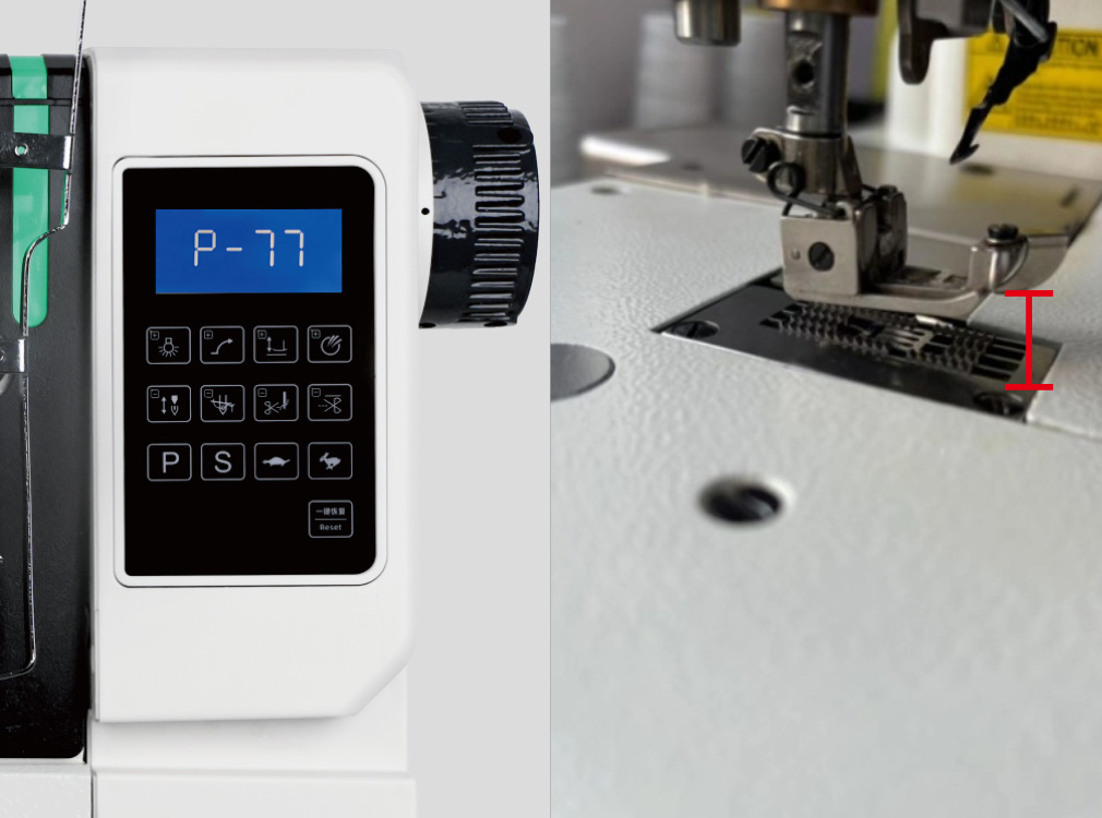 Digitally Adjustable Presser Foot Height for Fewer Adjustments During Style or Season Changes