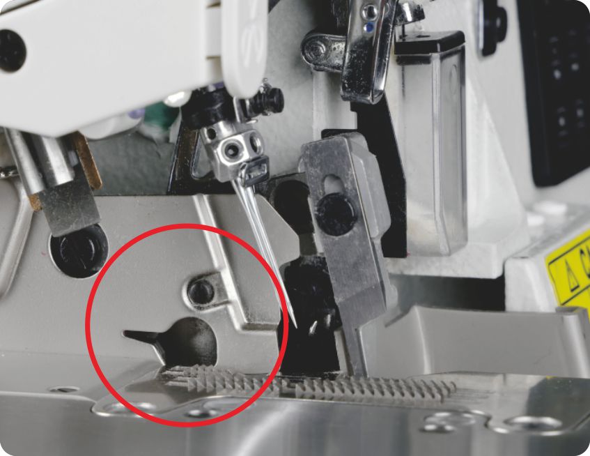 Side-suction thread trimming without fabric cutting, thread ends ≤5mm