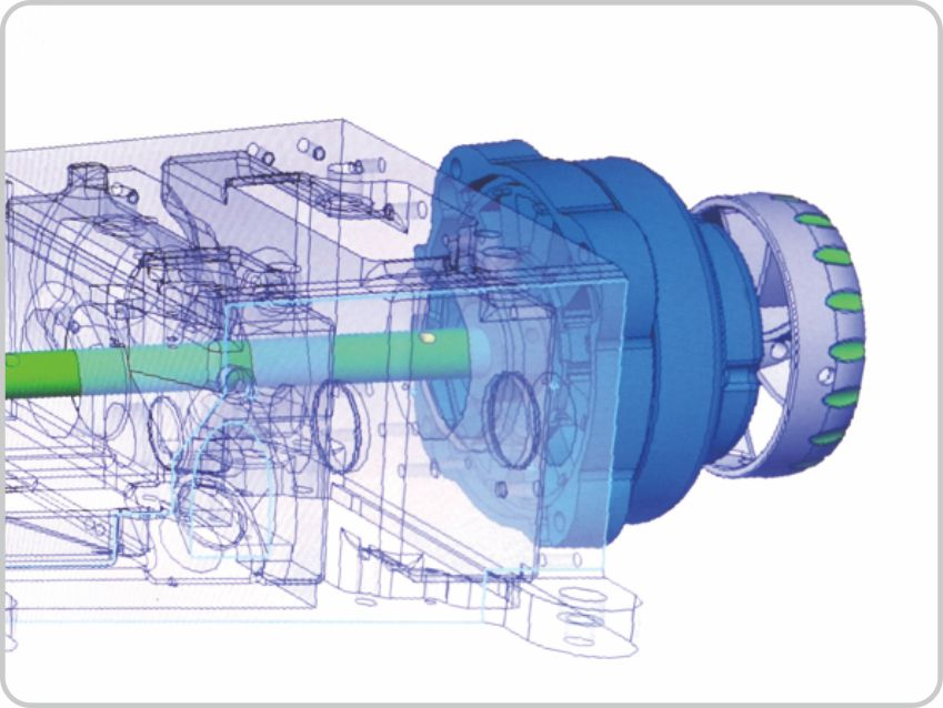 Through-shaft structure for lighter torque