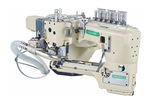 Curved Arm Double Differential Stepper Thread-Trimming 4-Needle 6-Thread Assembling Machine