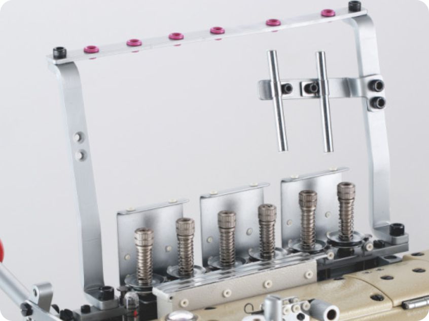 The full product range comes standard with ceramic thread guides, ensuring smoother thread feeding and more attractive stitches.