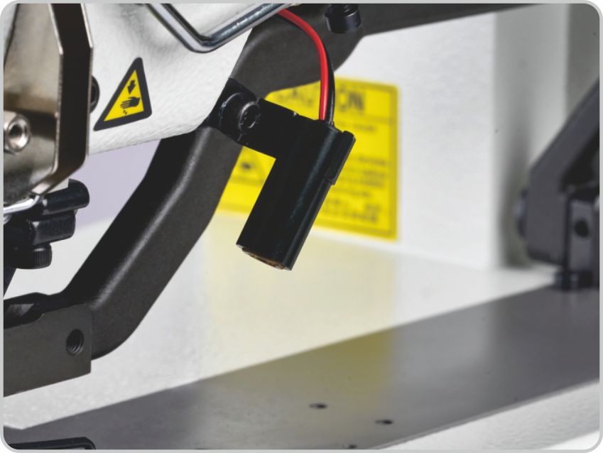 Laser light at operation position for accurate positioning